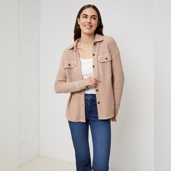 UpWest Cozy Up Waffle Button-Down Shirt R180 - Picture 2 of 8